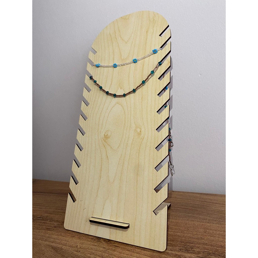 Çakra Ahşap Kolye -Takı Standı 3mm (30X14CM) - Akça - Çok Renkli Diğer Fiyatı