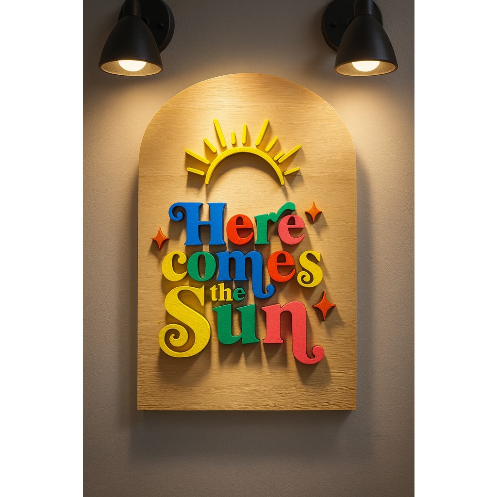 Çakra ''here Comes The Sun'' Yazılı Ahşap Duvar Dekoru - 30 x 22cm SSD / Solid State Drive Fiyatı