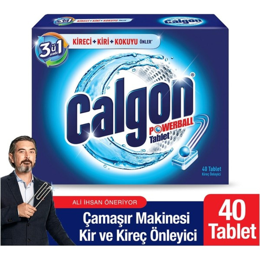 Calgon Çamaşır Makinesi Kireç Önleyici 40 Tablet - 1 lt Çamaşır Makinesi Ürünleri Fiyatı