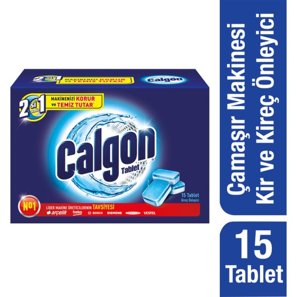 Calgon Çamaşır Makinesi Kireç Önleyici Tablet 15'li Çamaşır Makinesi Ürünleri Fiyatı