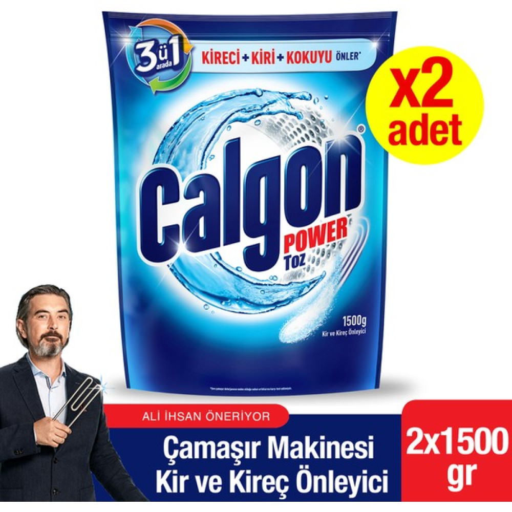 Calgon Çamaşır Makinesi Kireç Önleyici Toz 1500 gr x 2 Adet Çamaşır Makinesi Ürünleri Fiyatı