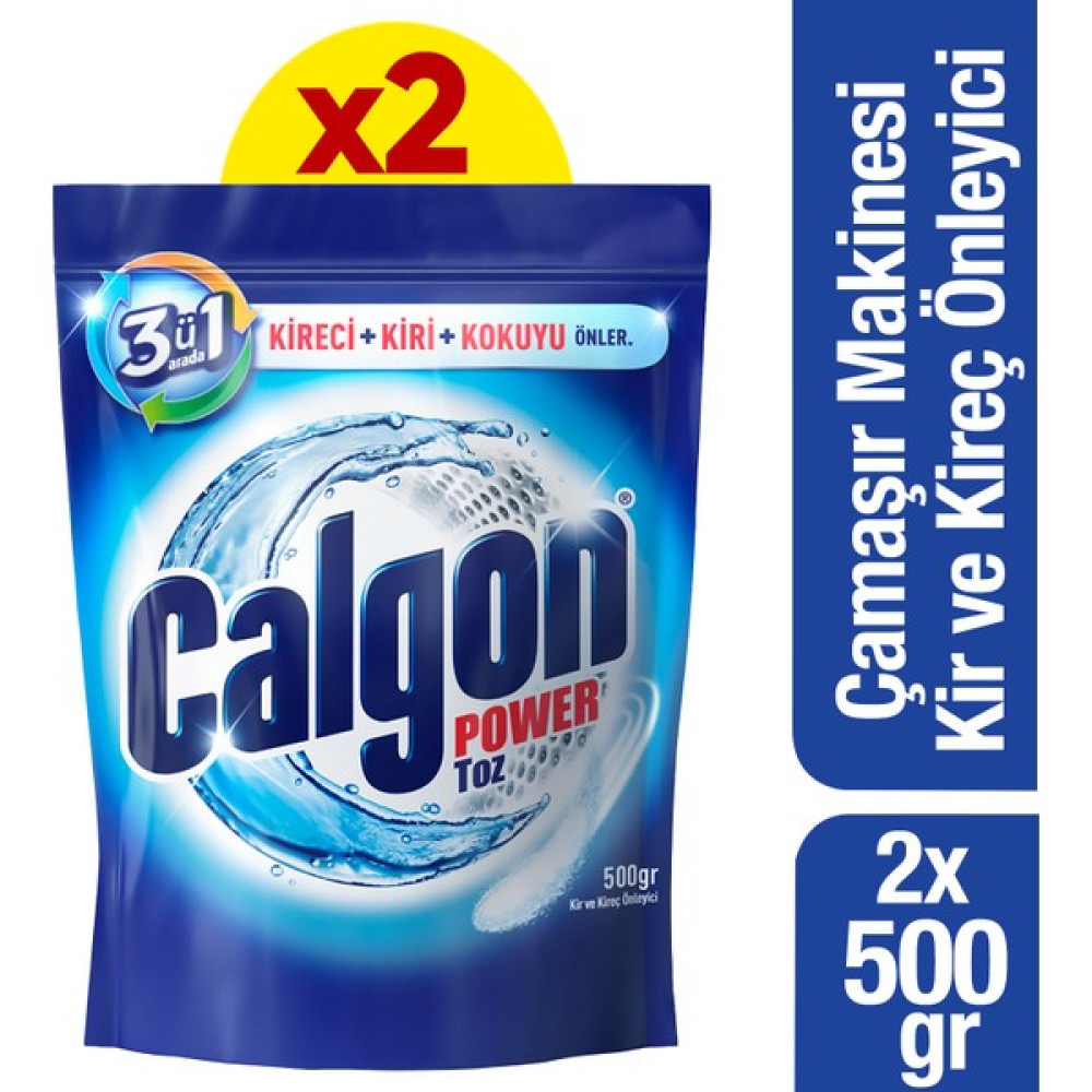 Calgon Çamaşır Makinesi Kireç Önleyici Toz 500 gr x 2 Adet - 1 kg Çamaşır Makinesi Ürünleri Fiyatı
