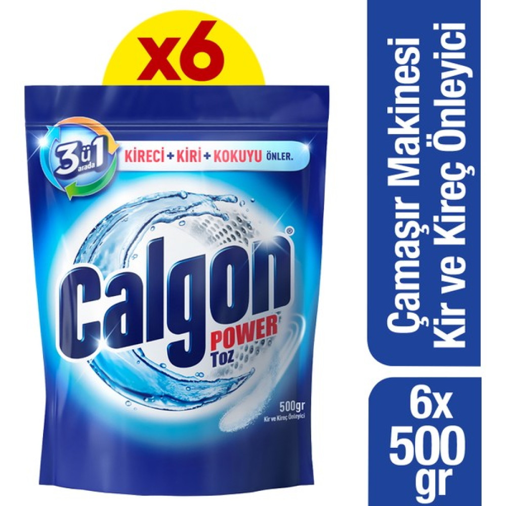 Calgon Çamaşır Makinesi Kireç Önleyici Toz 500 gr x 6 Adet Çamaşır Makinesi Ürünleri Fiyatı