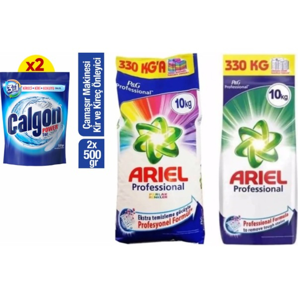 Calgon ve Ariel Renkliler ve Bayazlar Için - 20 kg Çamaşır Deterjanı Fiyatı