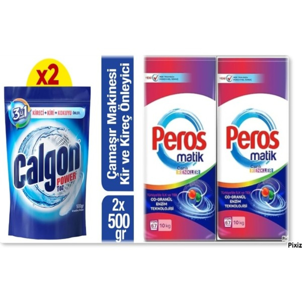 Calgon ve Peros 10+10 Kğ - 20 kg Çamaşır Deterjanı Fiyatı