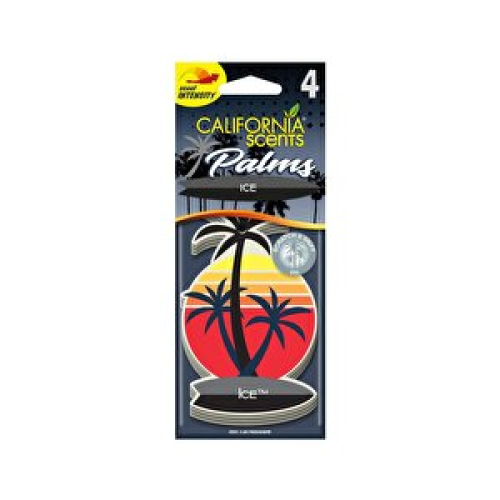 California Scents Palms Ice Sandal Ağacı, Bergamot Ve Limon Bileşimli Asma Koku 4'lü Set Oto Koku Giderici Fiyatı