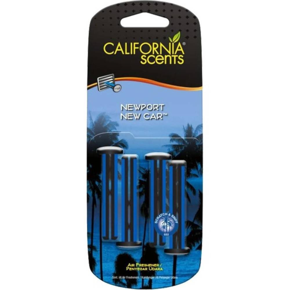 California Scents Vent Stick Newport Newcar Kalorifer Geçme Koku 4'lü Set- Yeni Araba Oto Kokusu - Klima Clip Oto Kokuları Fiyatı