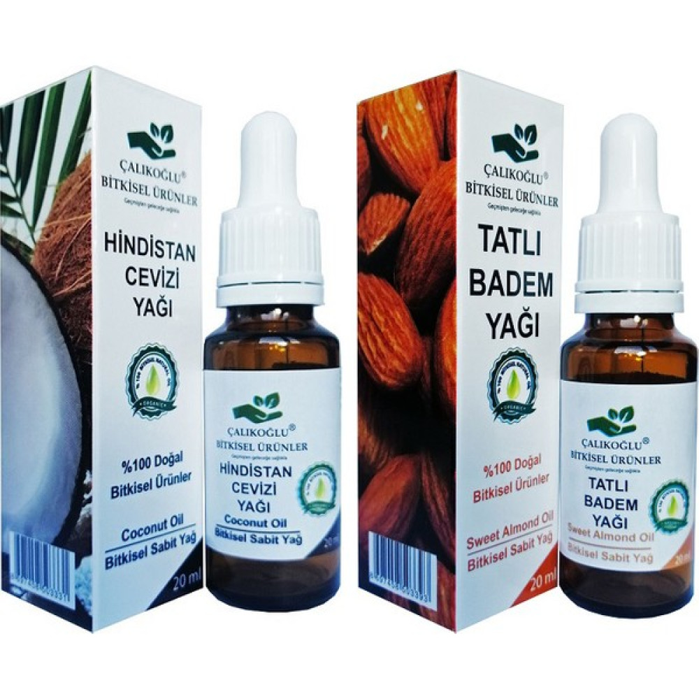 Çalıkoğlu Bitkisel Ürünler Tatlı Badem Yağı + Hindistan Cevizi Yağı 2'li Avantaj Paketi 40 ml Bitkisel Yağlar Fiyatı