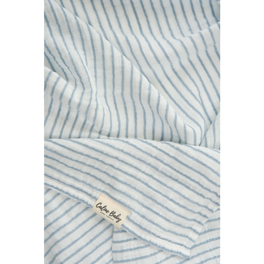 Caline Baby 2 Katlı %100 Pamuk Müslin Kundak ve Örtü Bezi | 120x120 cm | Mavi | 30-10 | Yenidoğan & Bebek Battaniyesi Bebek Battaniyesi Fiyatı