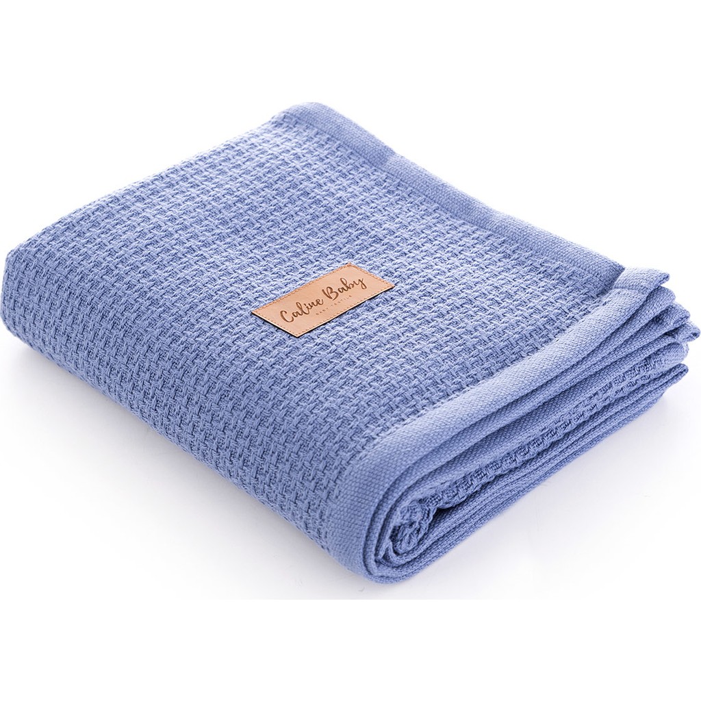 Caline Baby Premium %100 Pamuk Terletmeyen Bebek Pikesi| 115x100 cm| Infinity Mavi - Koyu Mavi Diğer Fiyatı