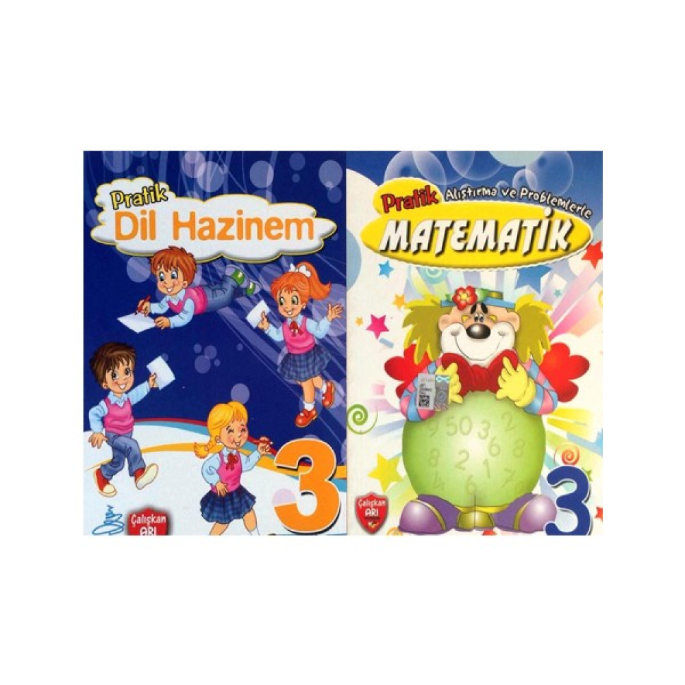 Çalışkan Arı 3.sınıf Matematik ve Türkçe Alıştırma ve Problem Çözme 2 Kitap Tüm Dersler Fiyatı