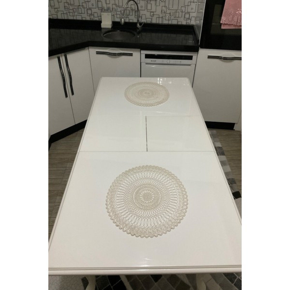 Çalışkan Çeyiz Evi 2'li Supla 2'li Amerikan Servis 2 Parça Supla - Krem - 37 x 37 cm Amerikan Servis Fiyatı