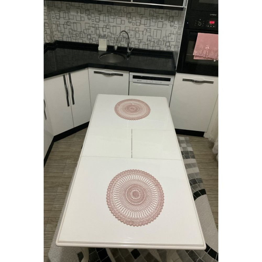Çalışkan Çeyiz Evi 2'li Supla 2'li Amerikan Servis 2 Parça Supla - Pudra - 37 x 37 cm Amerikan Servis Fiyatı