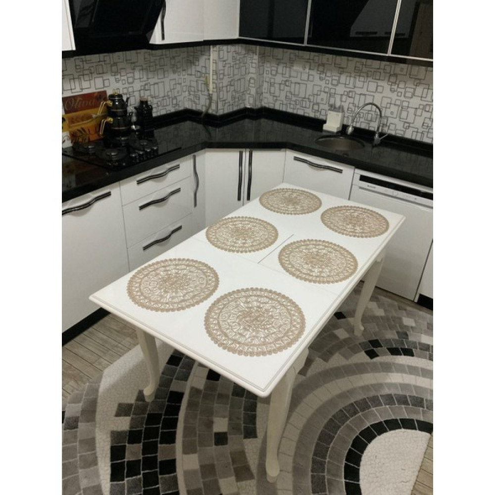 Çalışkan Çeyiz Evi 6lı Supla Takımı 6'lı Amerikan Servis 6 Parça Supla Seti - Cappucino - 37 x 37 cm Amerikan Servis Fiyatı