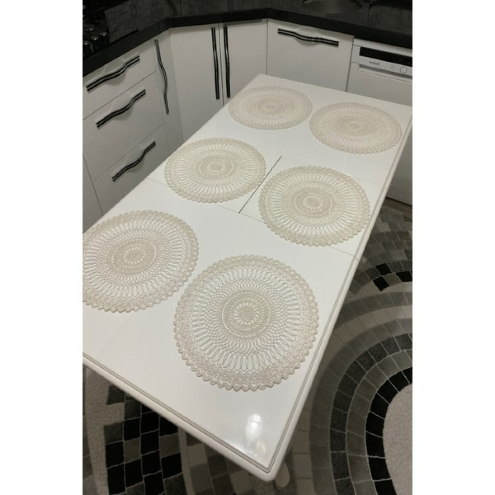 Çalışkan Çeyiz Evi 6lı Supla Takımı 6'lı Amerikan Servis 6 Parça Supla Seti - Krem - 37 x 37 cm Amerikan Servis Fiyatı