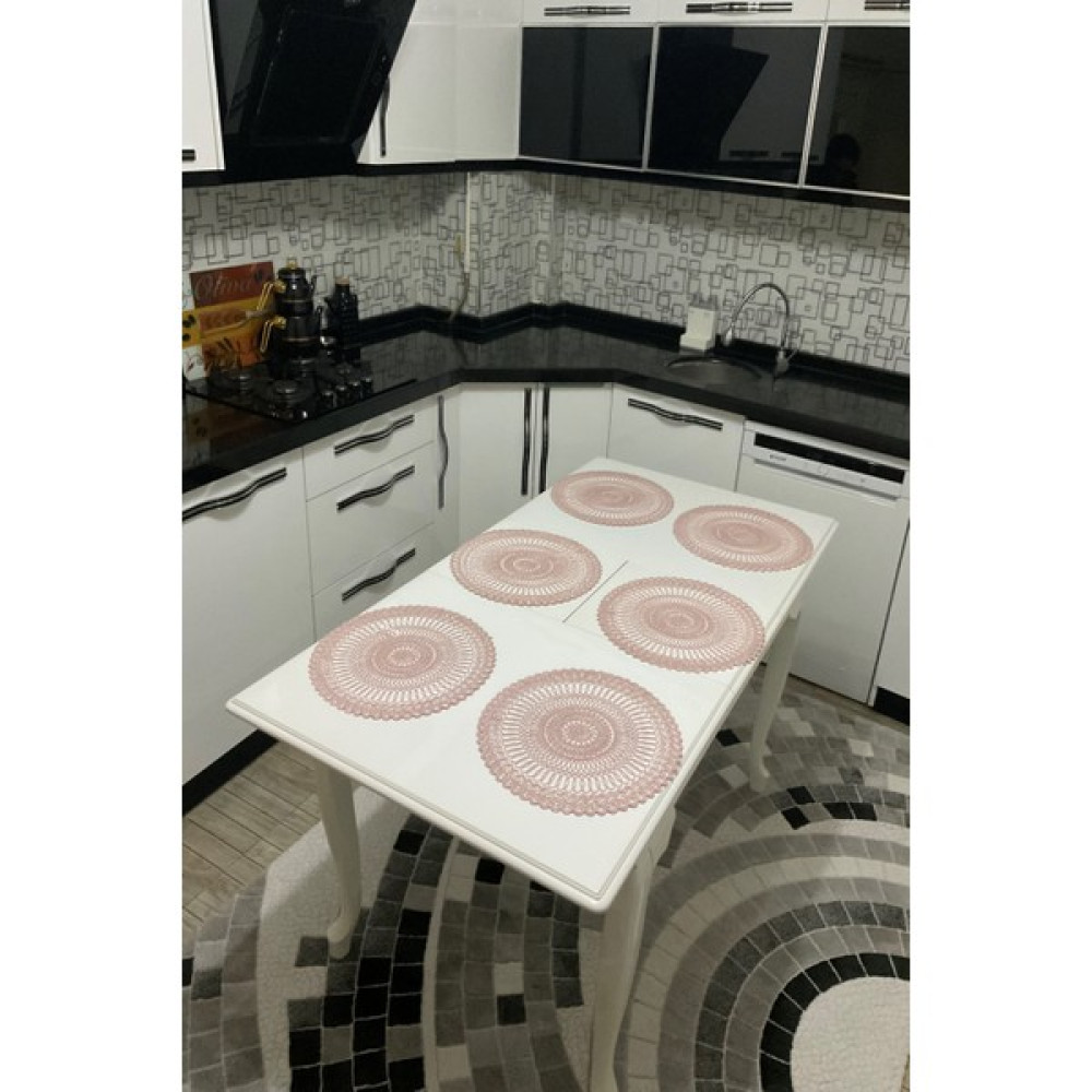 Çalışkan Çeyiz Evi 6lı Supla Takımı 6'lı Amerikan Servis 6 Parça Supla Seti - Pudra - 37 x 37 cm Amerikan Servis Fiyatı