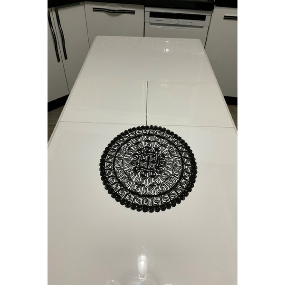 Çalışkan Çeyiz Evi Tek Supla Tek Amerikan Servis Spiral Supla - Siyah - 37 x 37 cm Amerikan Servis Fiyatı