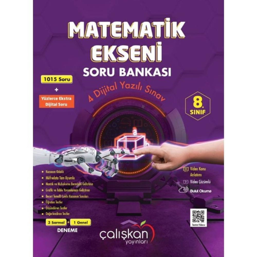 Çalışkan Yayınları 8. Sınıf Hibrit Matematik Ekseni Soru Bankası Kaynak Kitapları Fiyatı