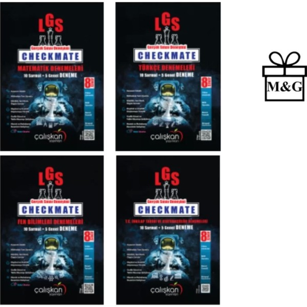 Çalışkan Yayınları 8. Sınıf LGS Checkmate Matematik Fen Türkçe Inkılap Branş Denemeleri Ders Sınav Kitapları Fiyatı