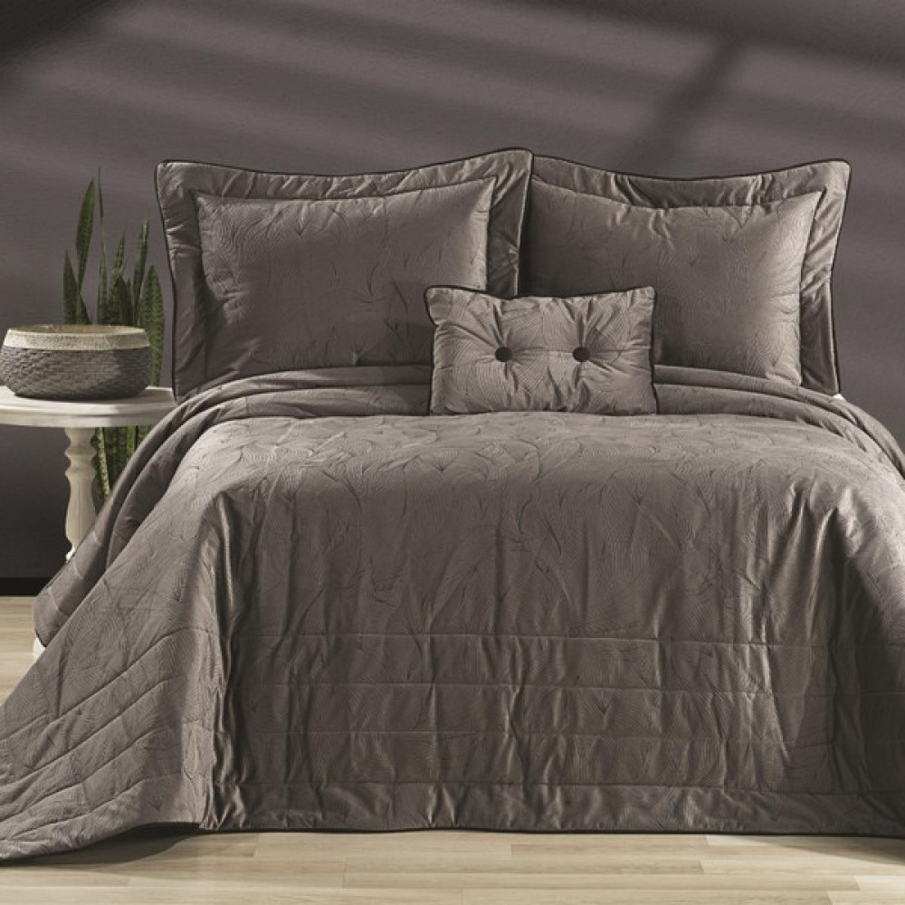 Calista Home Pamuk Saten Çift Kişilik Yatak Örtüsü - Torino - Gri - 260 x 260 cm Yatak Örtüsü Fiyatı