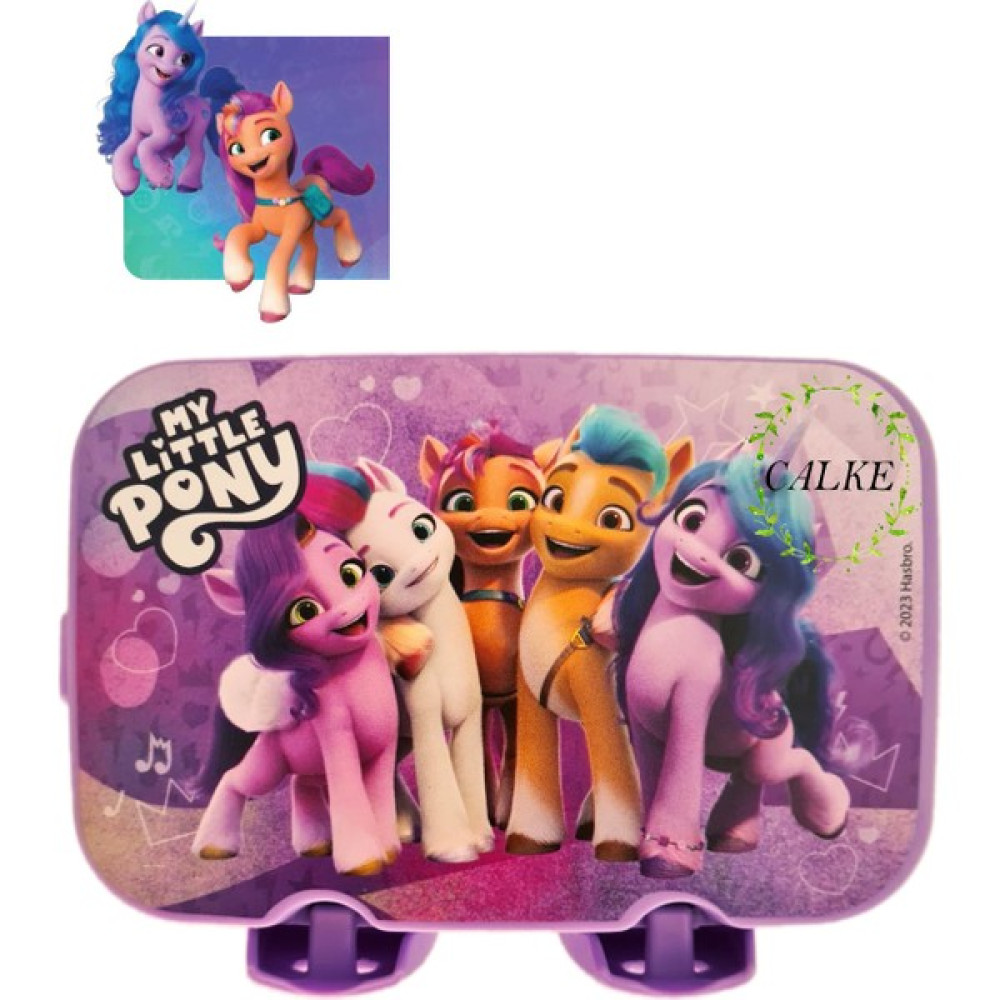 Calke Pony Çocuk Beslenme Kutusu 4 Bölmeli Dikdörtgen Çatal Kaşıklı Saklama Kapları Fiyatı