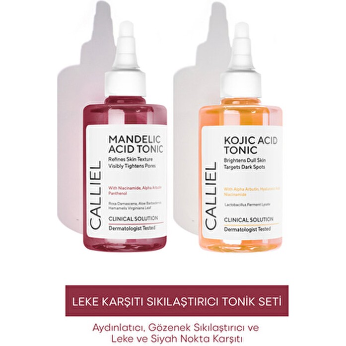 Calliel Leke Karşıtı Ton Eşitleyici ve Gözenek Sıkılaştırıcı Bakım Seti Hyaluronik Asit İçerikli Tüm Cilt Tipleri İçin Diğer Fiyatı