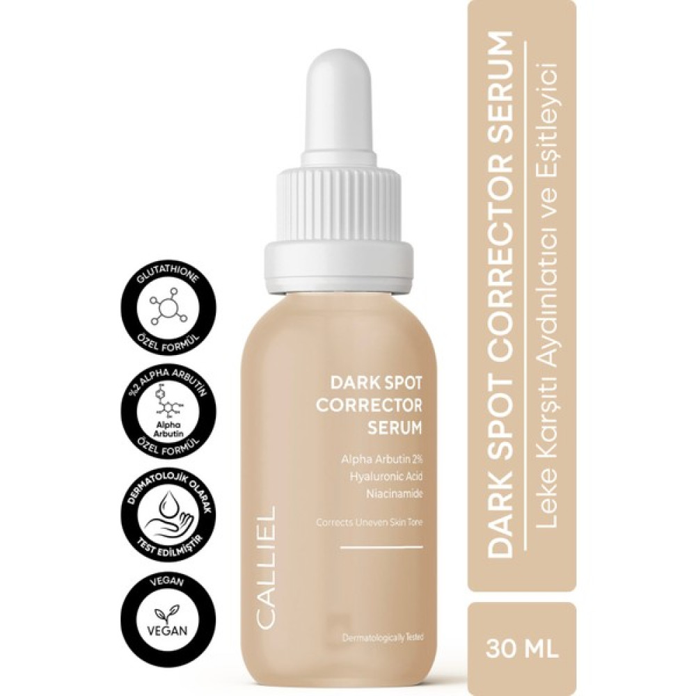 Calliel Leke Karşıtı ve Görünümü Azaltıcı Arbutin Cilt Bakım Serumu 30 ml (Arbutin %2 + Hyaluronic Acid) Anti-Aging / Yaşlanma Karşıtı Fiyatı