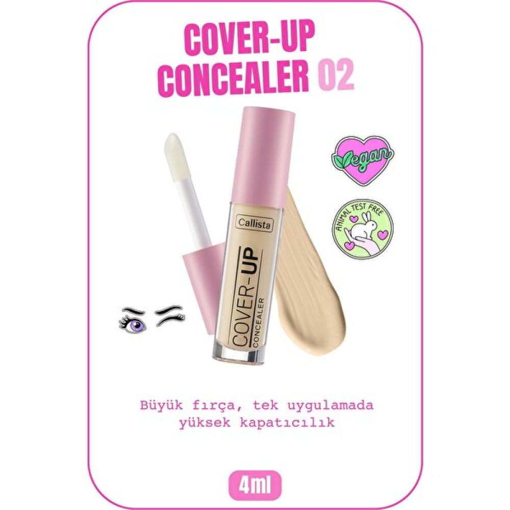 Callista Beauty Callista Cover Up Concealer Göz Altı Kapatıcısı 02 Açık Concealer Fiyatı