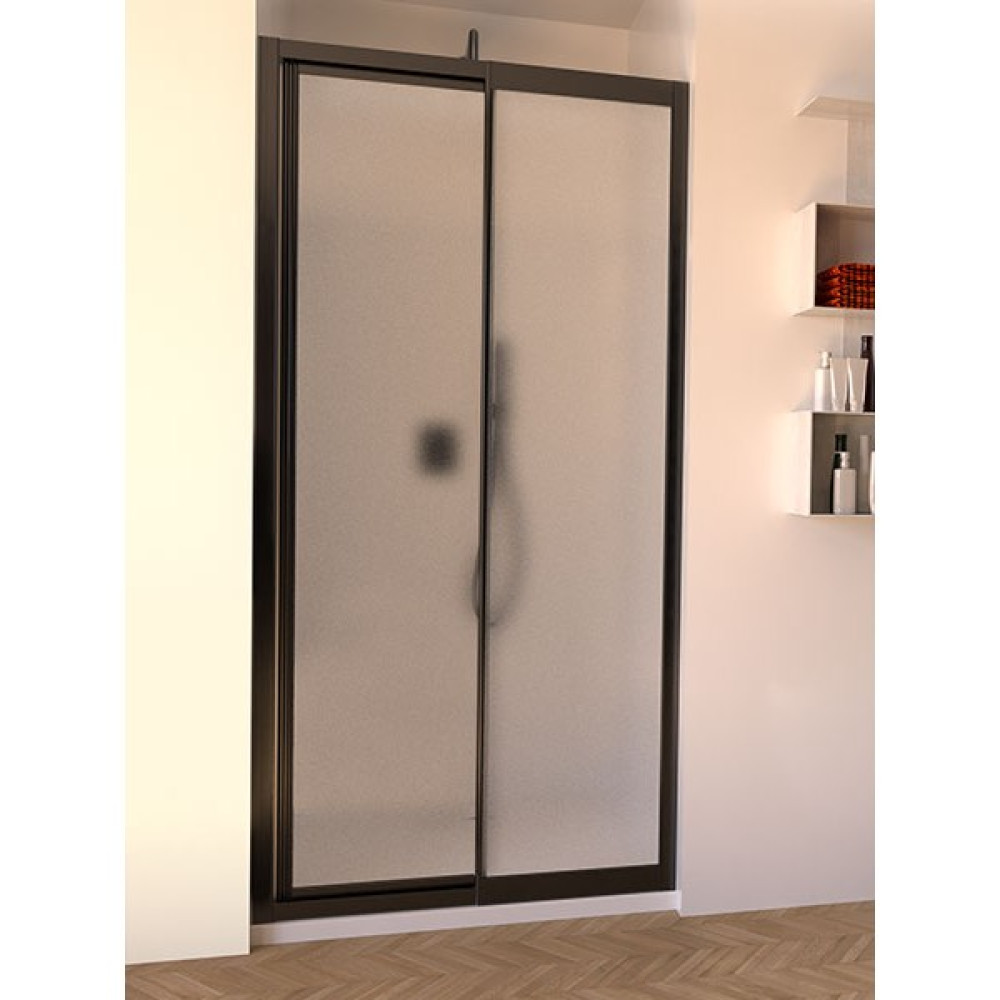 CALM Mika 1 Sabit 1 Çalışır Siyah Duşakabin - 131-140 CM ARASI Duşakabin Fiyatı