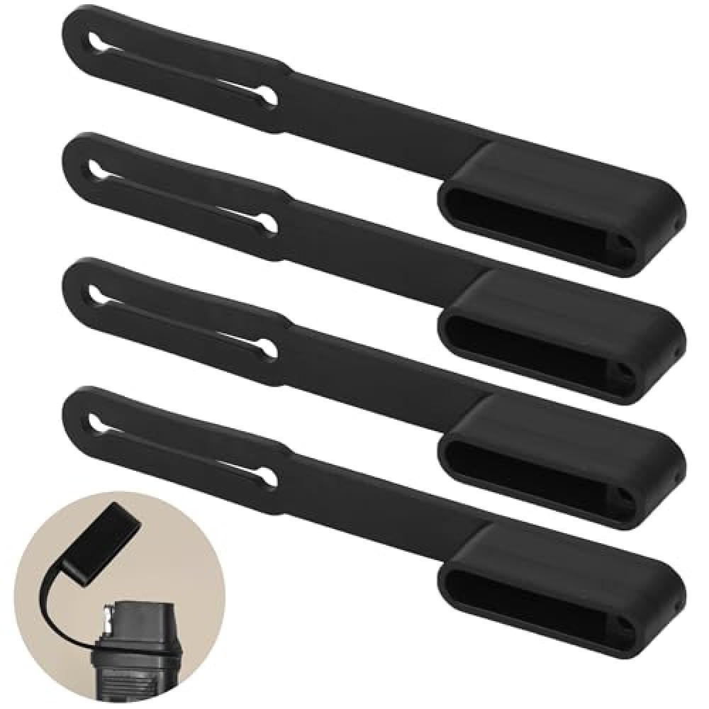Calvana 4-Pack Vehicle-Side 4-Pin Flat Trailer Wiring Harness Connector Dust Cover - Durable Rubber Protects Against Dirt, Water & Rust
