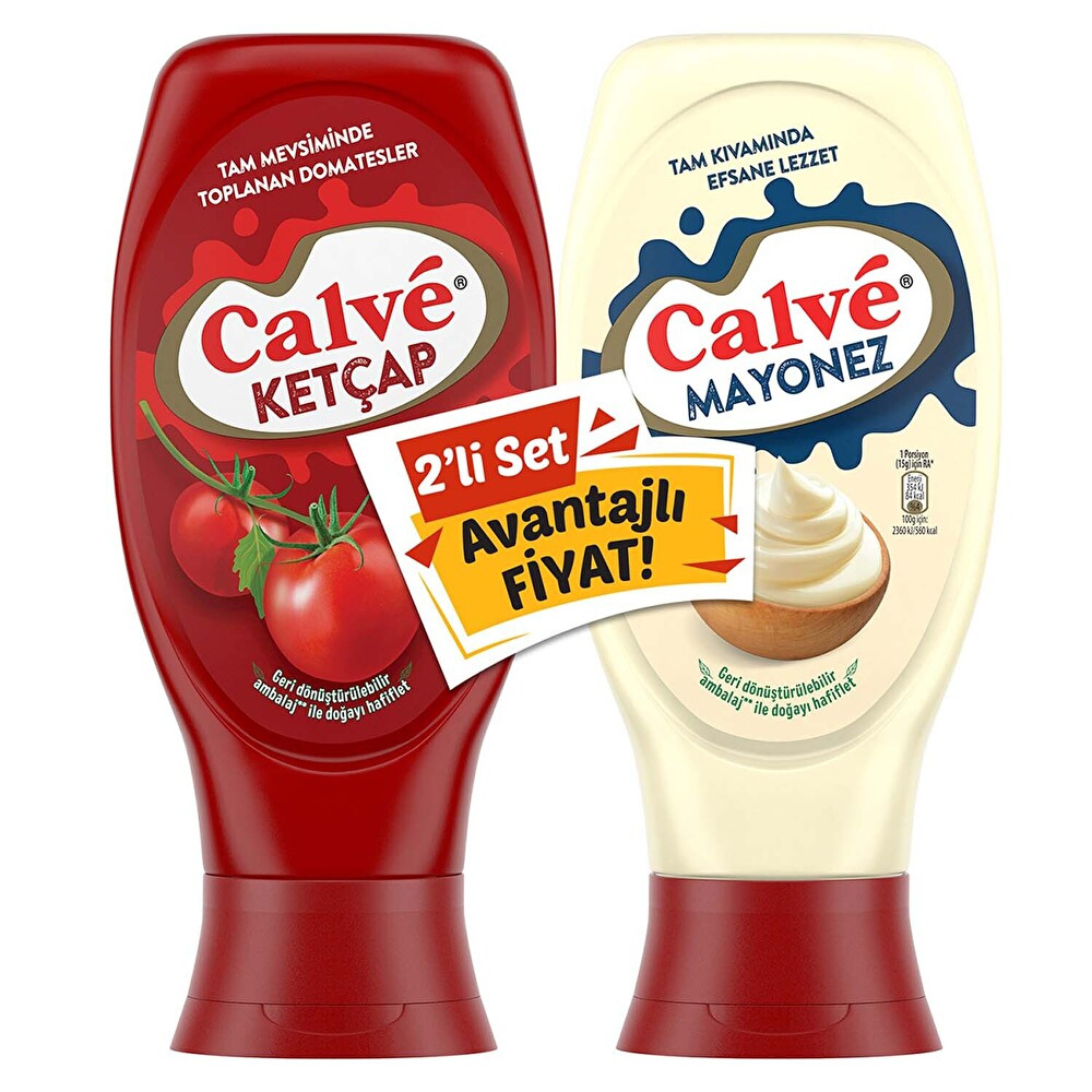 Calve Ketçap 400 g + Mayonez 350 g 2'li Set Sos Fiyatı