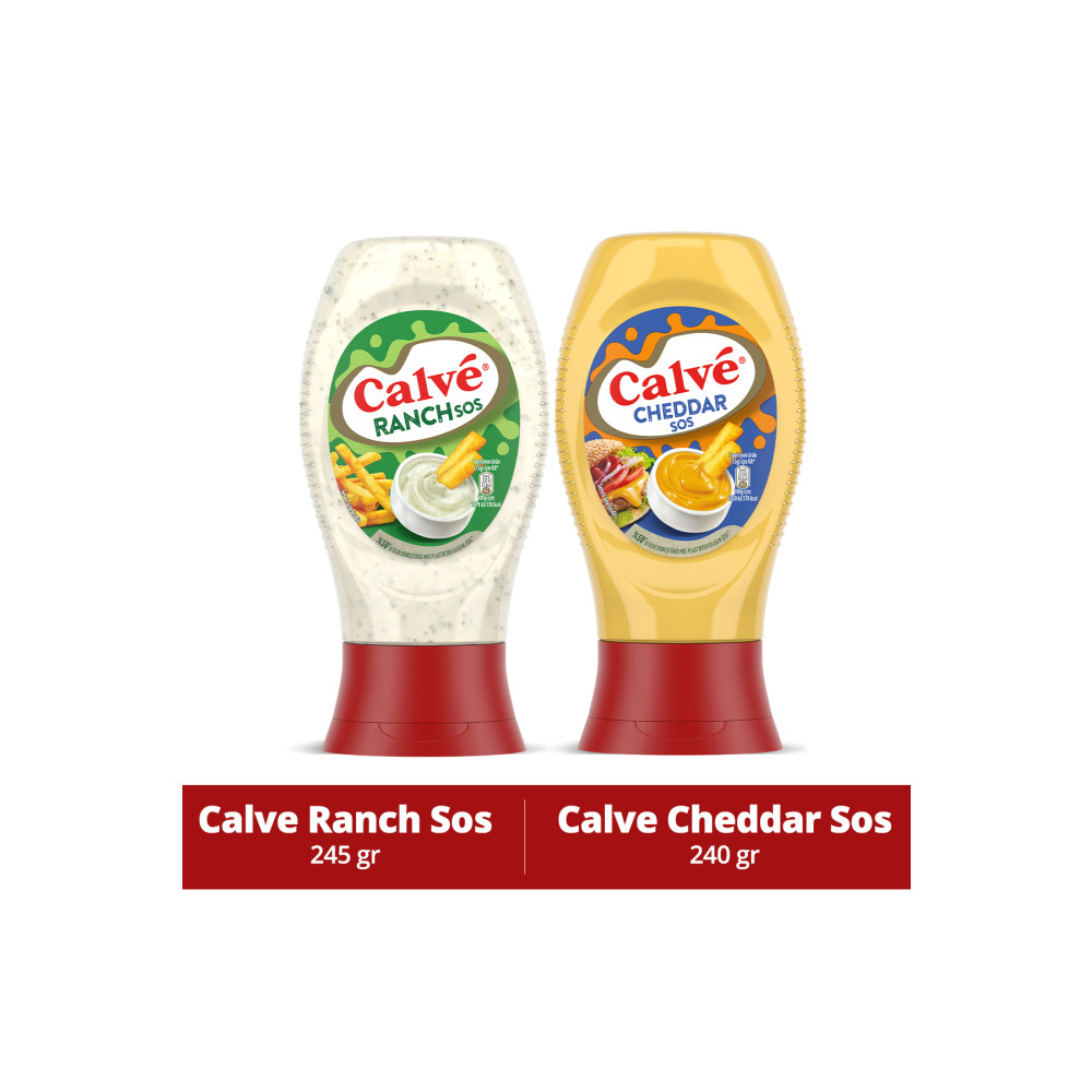 Calve Ranch Sos 245 gr & Cheddar Sos 240 gr Sos Fiyatı