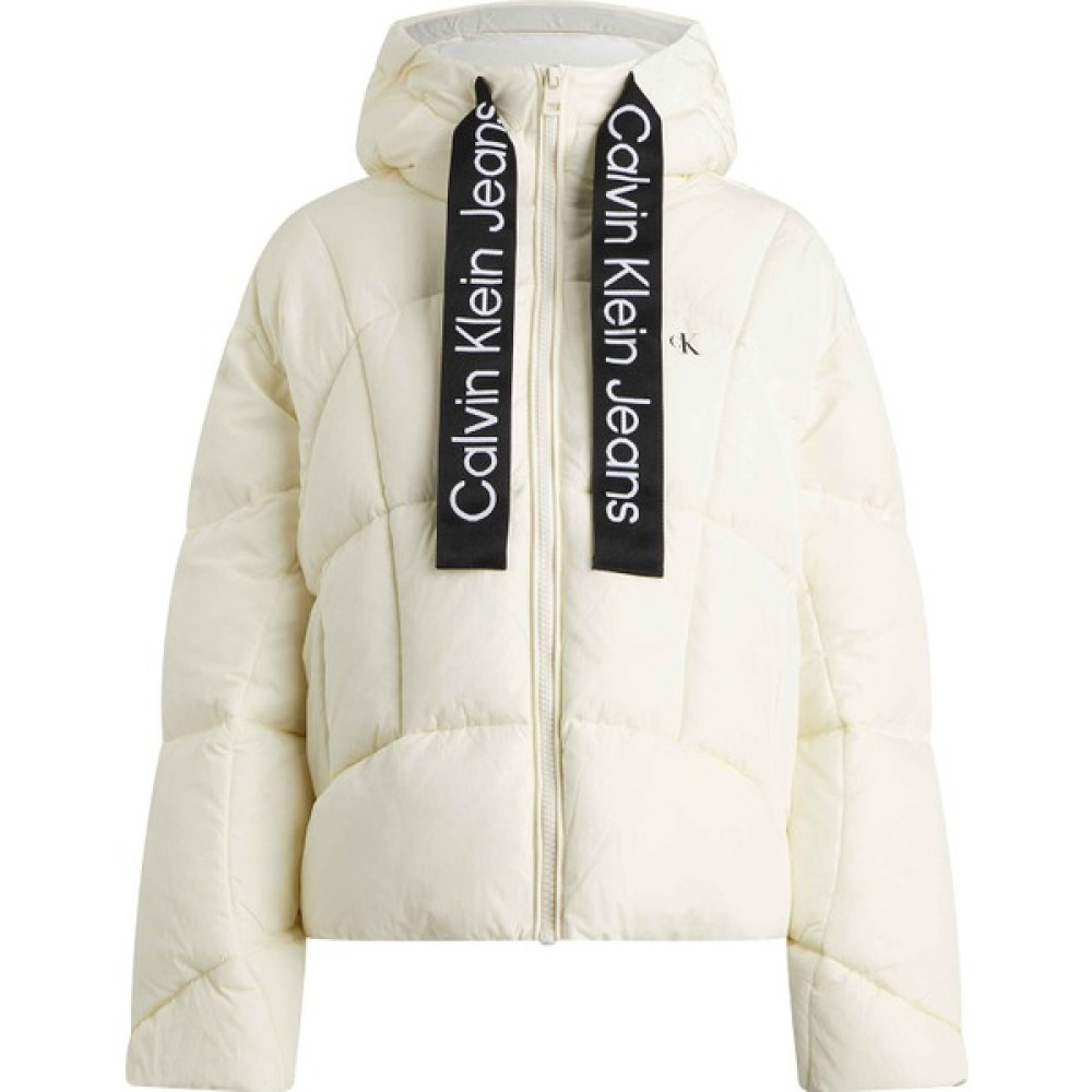 Calvin Klein Jeans Beyaz Kadın Mont J20J221901YBI Bayan Mont Fiyatı