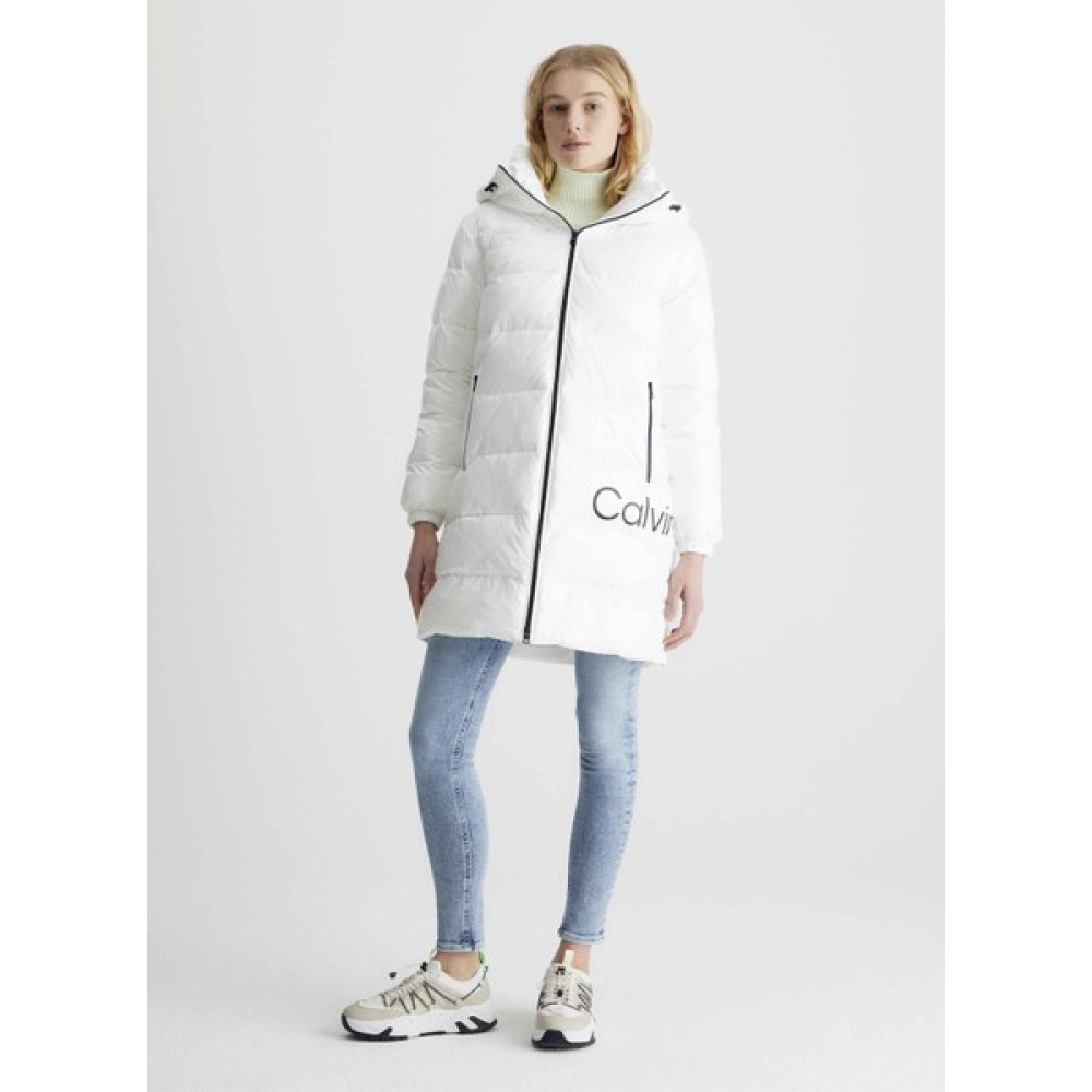 Calvin Klein Jeans Beyaz Kadın Mont J20J221902YBI Bayan Mont Fiyatı