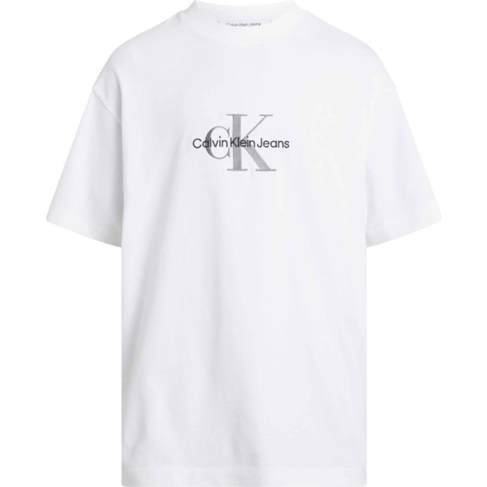 Calvin Klein Jeans Bisiklet Yaka Baskılı Beyaz Erkek T-Shirt J30J324452YAF Erkek T-shirt Fiyatı