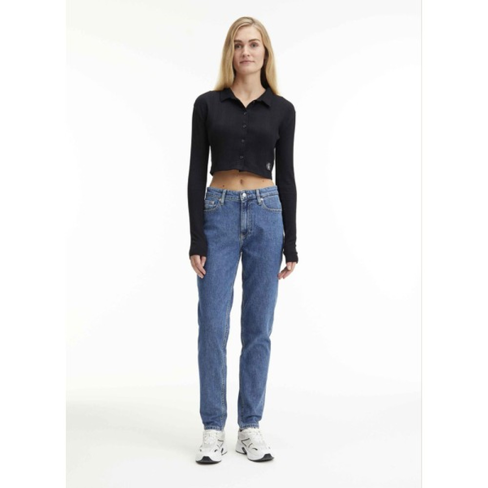 Calvin Klein Jeans Yüksek Bel Düz Paça Normal Mavi Kadın Denim Pantolon J20J2212491A4 Bayan Jeans / Kot Pantolon Fiyatı