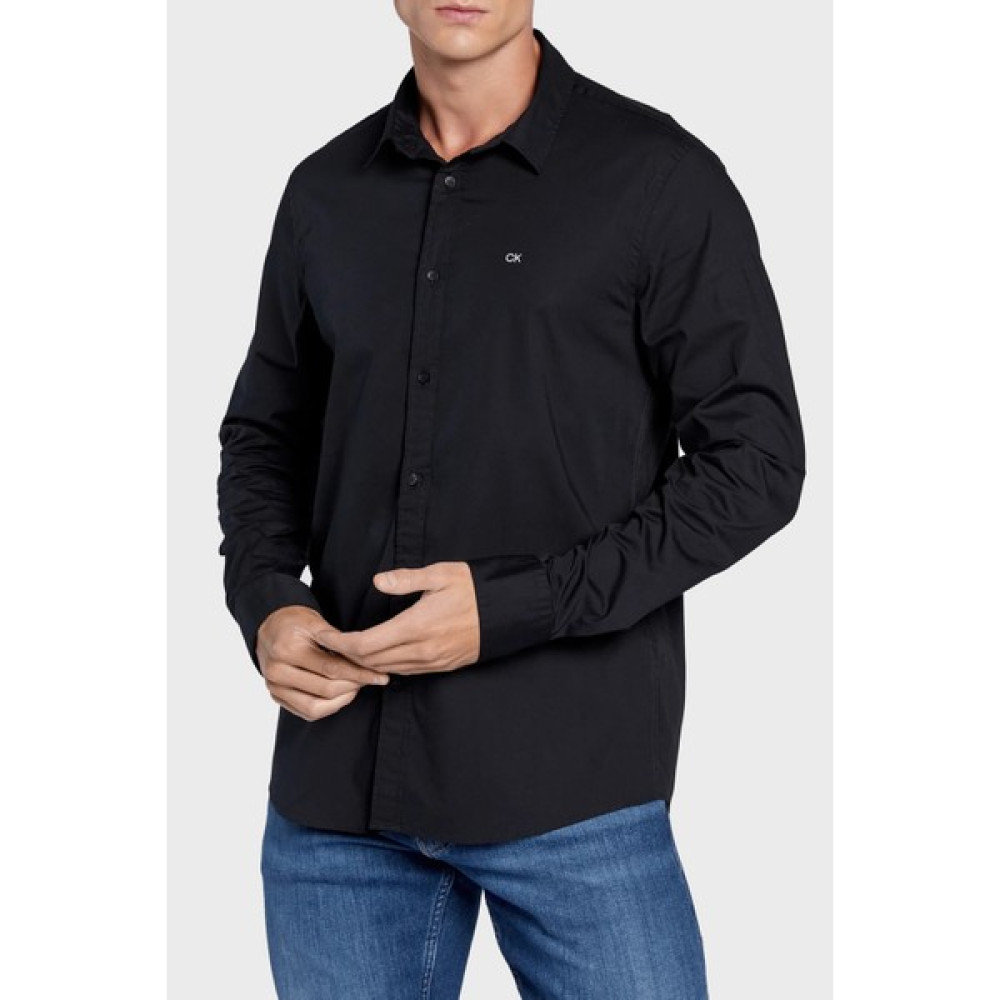 Calvin Klein Pamuklu Slim Fit Ince Poplin Streç Gömlek Erkek Gömlek K10K110856 Beh Erkek Gömlek Fiyatı