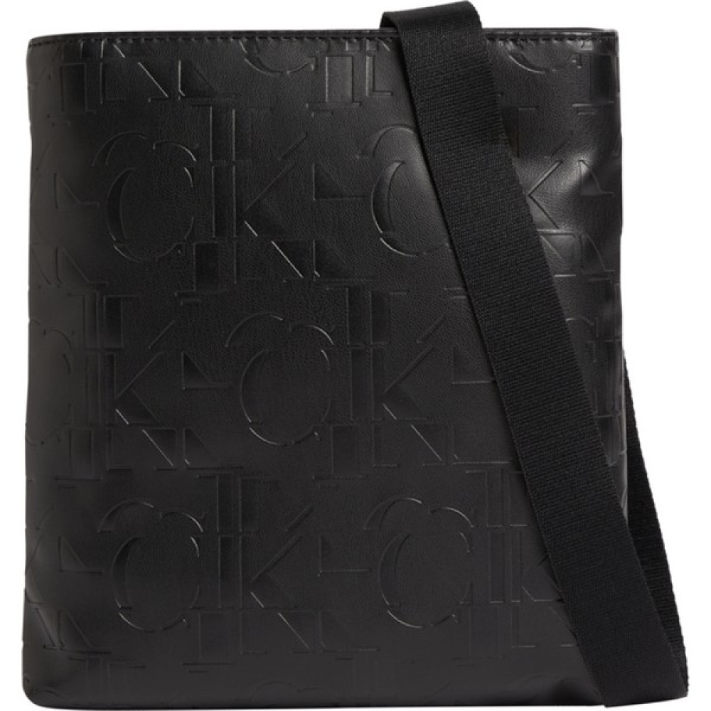 Calvin Klein Poliüretan Siyah Erkek Postacı Çantası Monogram Soft FLATPACK18 Aop Erkek Postacı Çanta Fiyatı