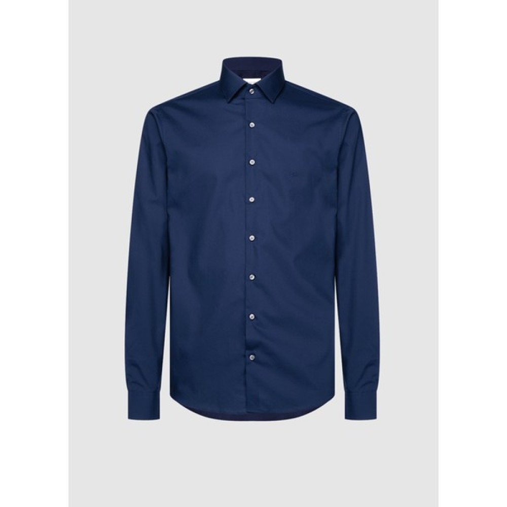 Calvin Klein Slim Fit Düğmeli Yaka Mavi Erkek Gömlek K10K103025463 Erkek Gömlek Fiyatı