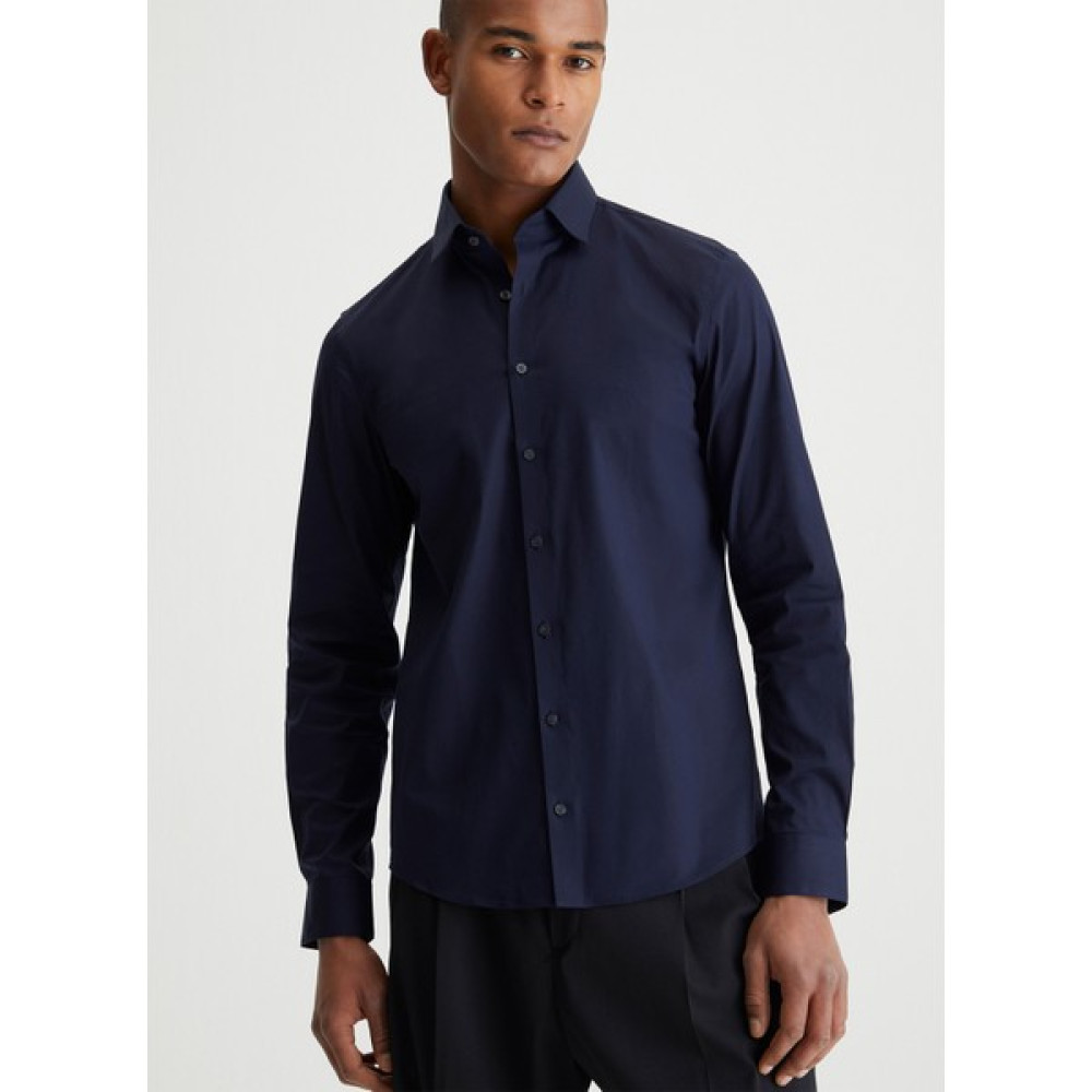 Calvin Klein Slim Fit Düğmeli Yaka Mavi Erkek Gömlek K10K108229CHW Erkek Gömlek Fiyatı