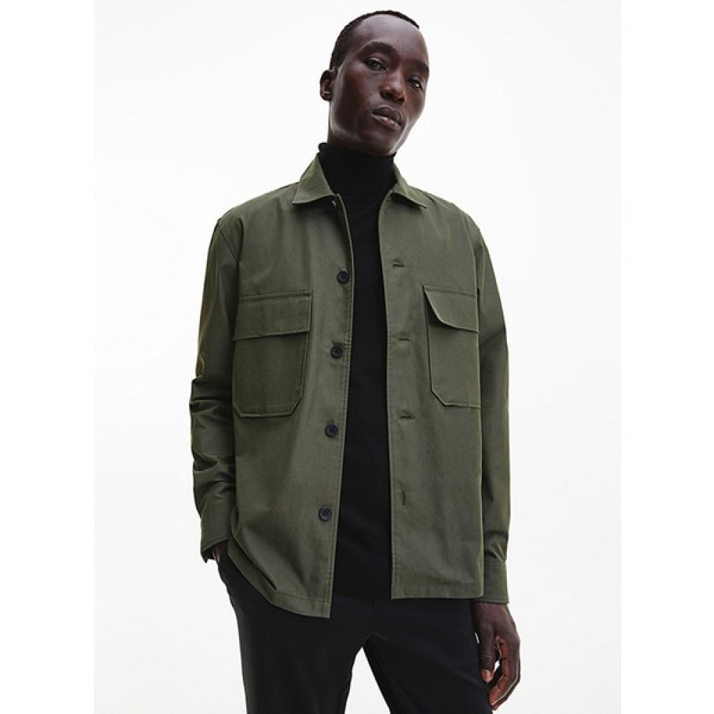 Calvin Klein Slim Fit Düğmeli Yaka Yeşil Erkek Gömlek K10K109920MRZ Erkek Gömlek Fiyatı