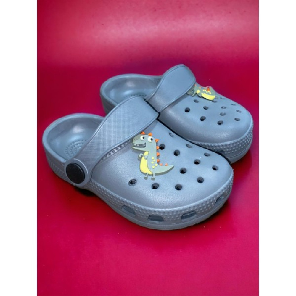 Calx Akım Bebek Çocuk Füme Renkli Dinazor Figürlü Kaydırmaz Ortopedik Sandalet Crocs Terlik Kız Çocuk Terlik & Sandaleti Fiyatı