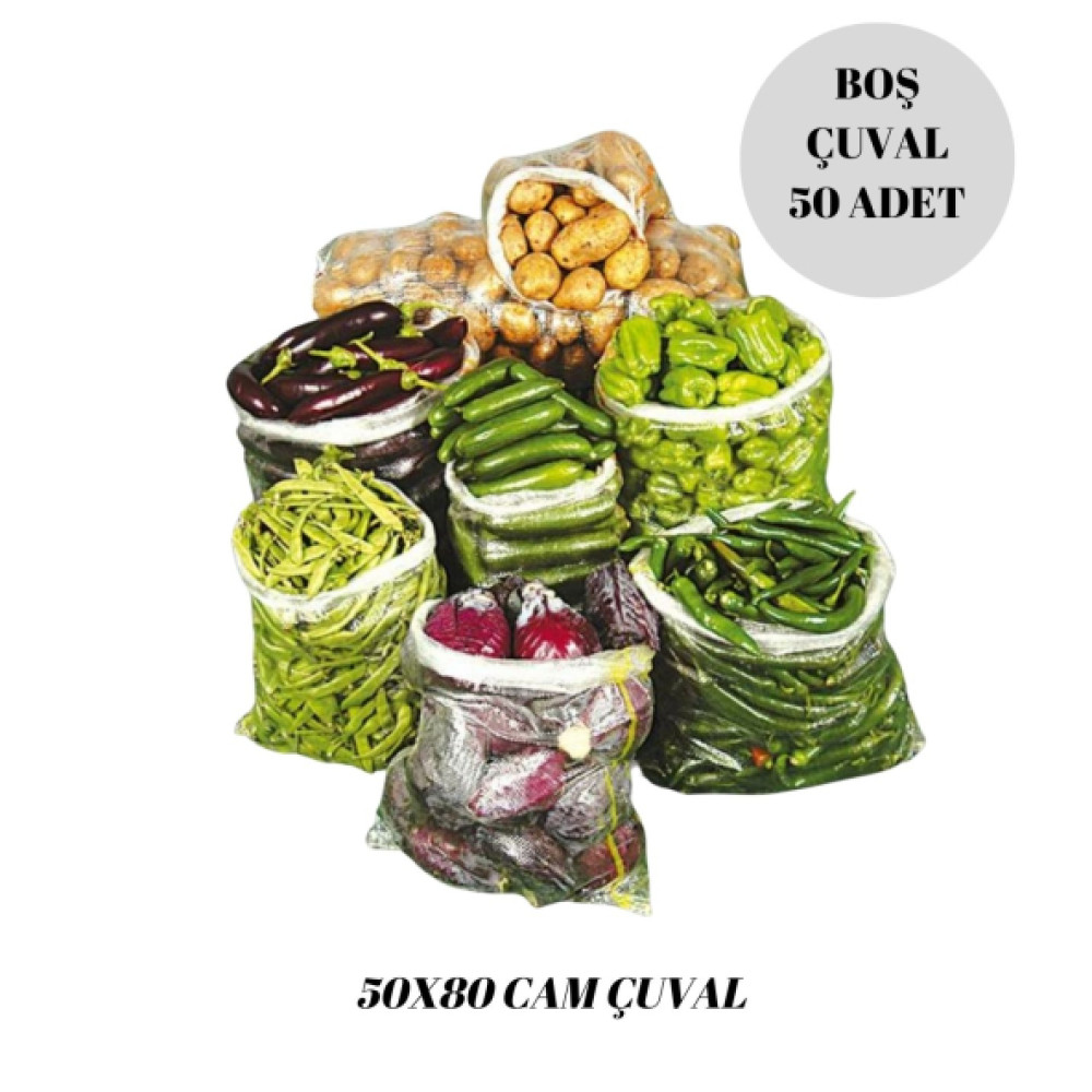 Cam Cuval Sebze Cuvali 50X80 Cm 50 Adet Bitki Fiyatı