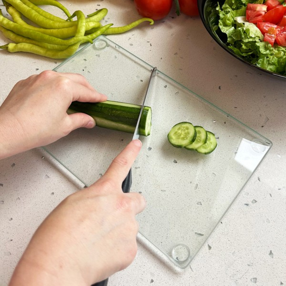Cam Kesme Tablası - Cam Kesme Tahtası | Saydam | 17CM x 29CM Kesme Tahtaları / Kesim Tablaları Fiyatı