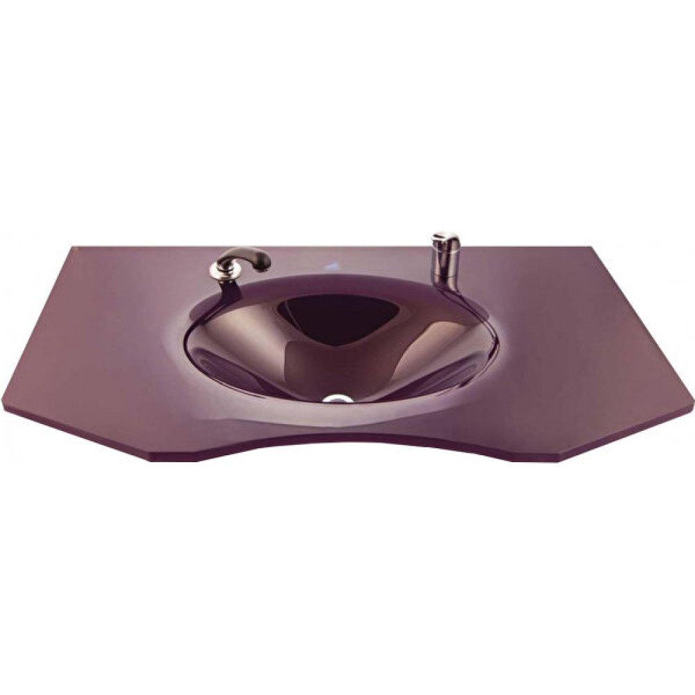 Cam Lavabo Berber Modeli 70 x 56 cm - Cam Lavabo Berber Modeli 70x56 cm - Bordo Lavabo Fiyatı