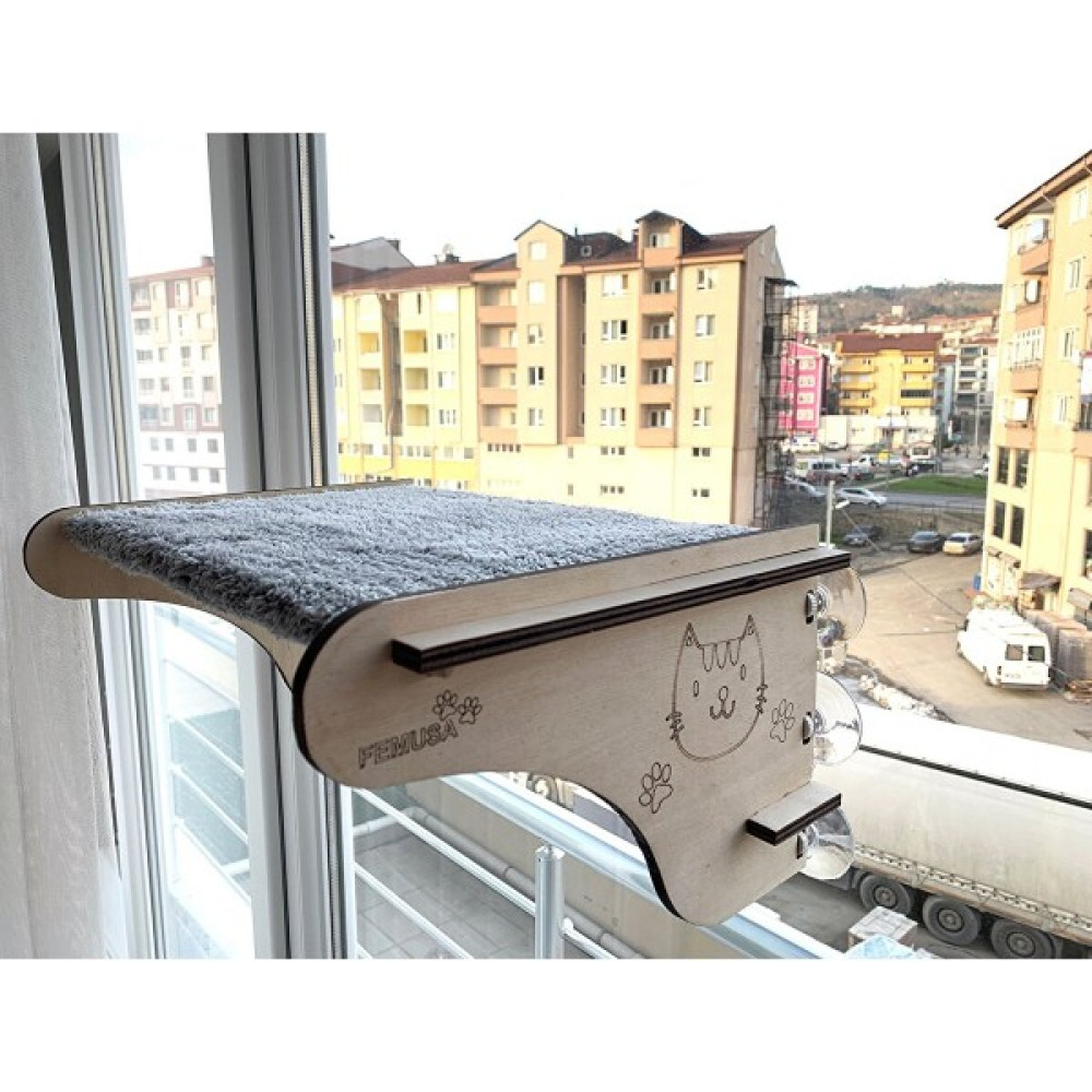 Cama Asılan Vantuzlu Kedi Yatağı - Açık Gri Evcil Hayvan Ürünleri Fiyatı