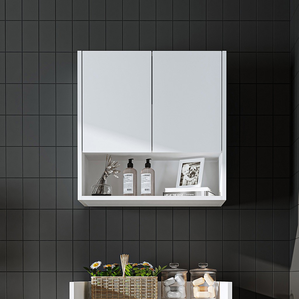Çamaşır-Kurutma Makinesi Dolabı Kapaklı Üst Dolabı Banyo Dolabı 65 cm - Beyaz Banyo Dolabı / Mobilyası Fiyatı