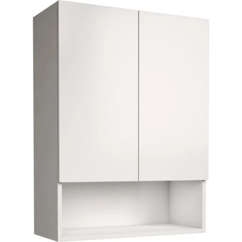 ÇAMAŞIR MAKİNASI ÜST BANYO DOLABI-MDF- ÇİFT KAPAKLI KULPSUZ mo16 - Beyaz Banyo Dolabı / Mobilyası Fiyatı