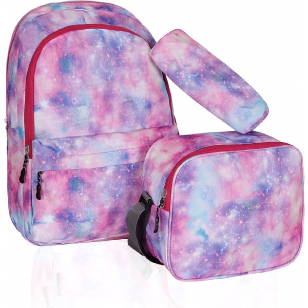 Cambridge Polo Club Ilkokul Üçlü Çanta Seti PLCAN2079.315 Pembe Batik Okul Çantası Fiyatı