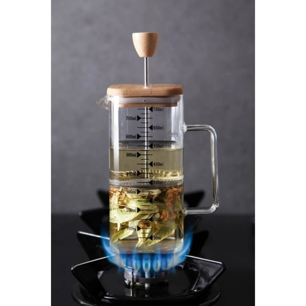 Cambu Bambu Kapak Kare French Press Demlik 750 ml French Press Fiyatı
